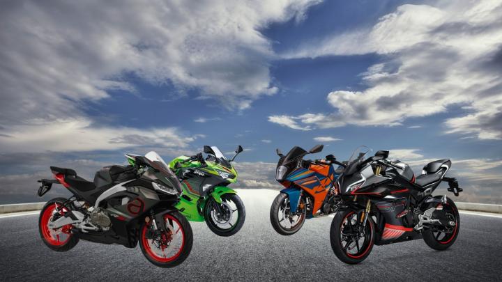 Aprilia RS457 vs KTM RC390 vs Ninja 400 vs 450SR | Comparison of the Best 400 cc Motorcycles The Aprilia RS457 stands out with its performance and next-generation chassis. The KTM RC390 distinguishes itself with its hardware features and suspensions. The Kawasaki Ninja 400 excels in terms of price, brand reliability, and post-sales dependability. The CF Moto 450SR takes the spotlight with its design, aesthetics, and brakes.