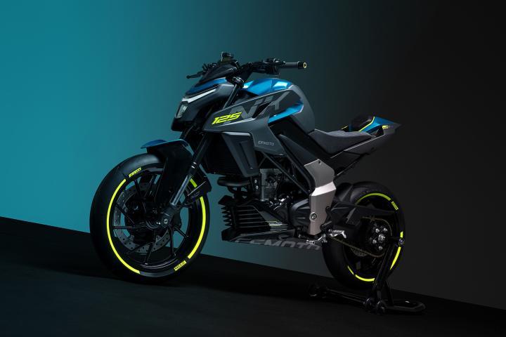 CF MOTO Motorcycles Unveiled at 2023 Eicma: CFMOTO 125NK, CF MOTO MT-X, CF MOTO 450MT... The 125NK CONCEPT was introduced as a bold entry in the 125cc segment, emphasizing precision, uniqueness, and cutting-edge design, setting it apart as an eagerly anticipated addition to the CFMOTO range.