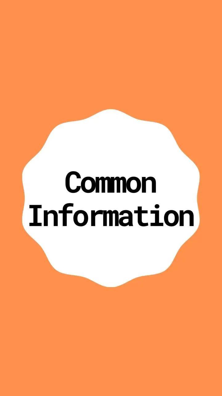 Common Information
