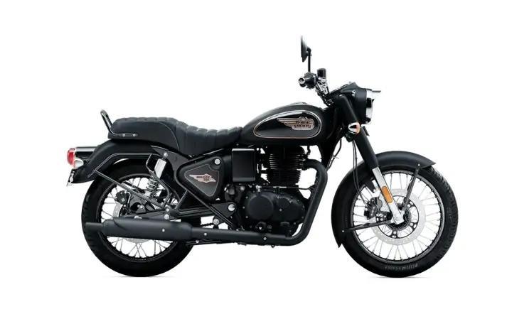 Royal Enfield  Bullet 350 Motorcycle Model Specifications: Torkue:27nm., Power:23hp, Weight:195, Top Speed:140, Fuel Capacity: 13, Fuel consumption: 3.5, Number of Cylinders:1, Number of Valve: 4
