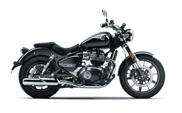 Royal Enfield Super Meteor 650 Motorcycle Model Specifications: Torkue:52.3nm., Power:47hp, Weight:241, Top Speed:190, Fuel Capacity: 15.7, Fuel consumption: 5.3, Number of Cylinders:2, Number of Valve: 8